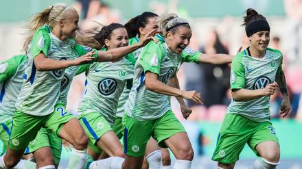 Grund zur Freude: Die Wolfsburgerinnen haben in dieser Saison einen ähnlich guten Lauf wie hier beim Sieg im DFB-Pokal 2017/18.