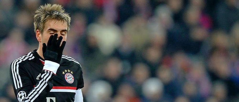 Das war nichts. Bayern Kapitän Philipp Lahm ist enttäuscht nach der Pleite im Champions-League-Achtelfinale.