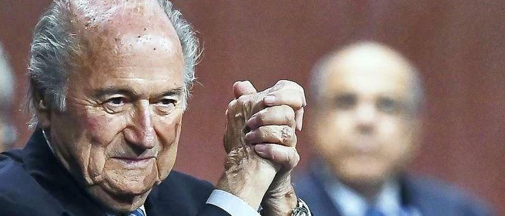 Fifa-Präsident Joseph Blatter nach seiner Wiederwahl