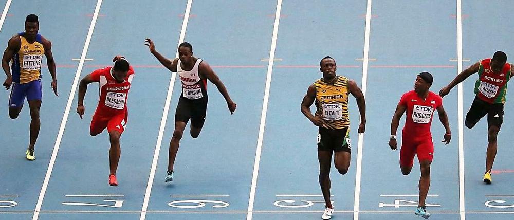 Mittendrin und vorneweg: Usain Bolt.