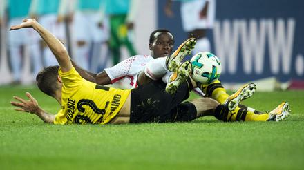 Kampf um jeden Zentimeter. Dortmund gegen RB Leipzig war in jeder Hinsicht aufeibend.