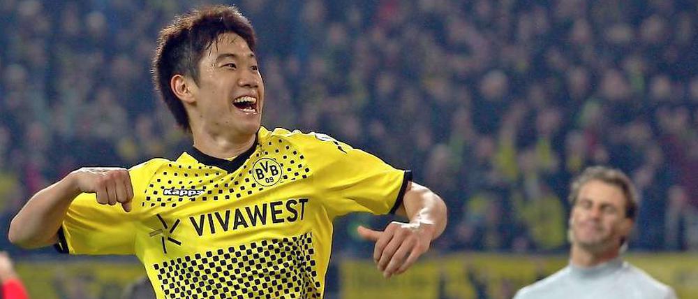 Kleiner Mann ganz groß: Shinji Kagawa schießt Dortmund zum Sieg.