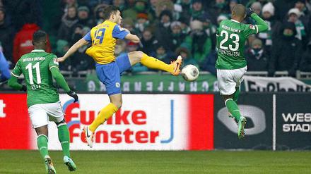Duell auf Augenhöhe: Werder und Braunschweig trennten sich 0:0.