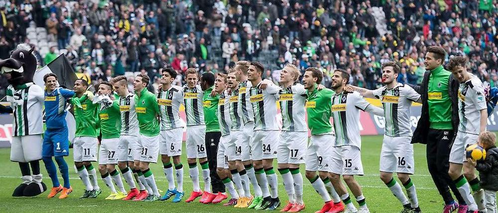 Bei nun zwölf Punkten Vorsprung auf Platz fünf hat Borussia Mönchengladbach zumindest die Qualifikationsrunde zur Champions League sicher.