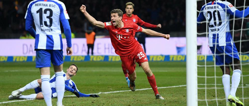 So fing es an. Thomas Müller erzielte das 1:0 für den FC Bayern.