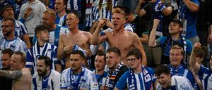 Die Hertha-Fans waren euphorisiert beim Spiel gegen den HSV.