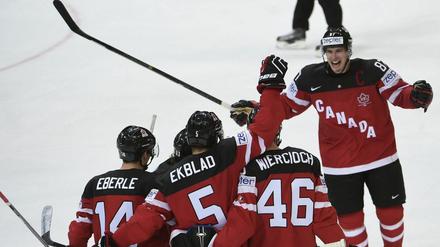 Im Traumfinale: Kanada um Sidney Crosby (r.).