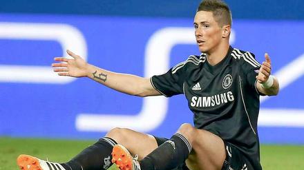 Fernando Torres vom FC Chelsea beim Halbfinale der Champions League gegen Atlético Madrid