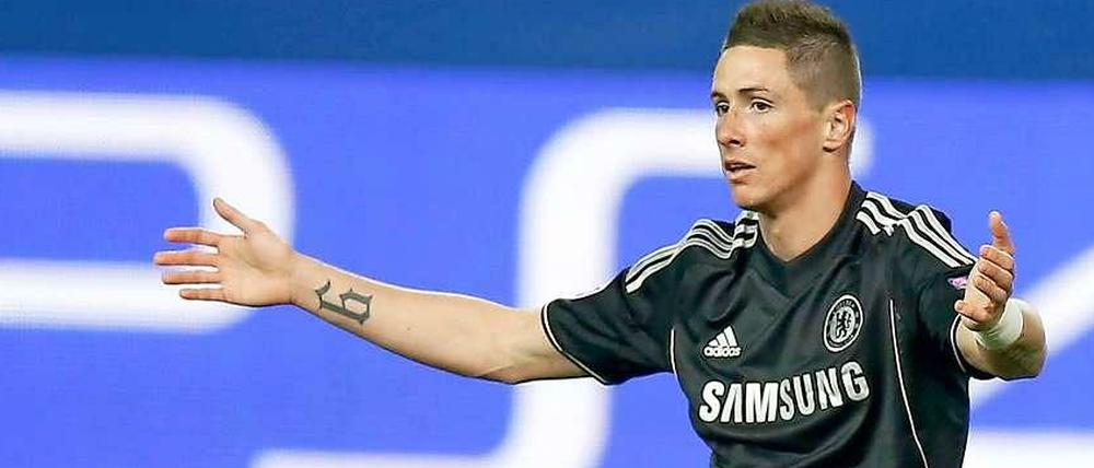 Fernando Torres vom FC Chelsea beim Halbfinale der Champions League gegen Atlético Madrid