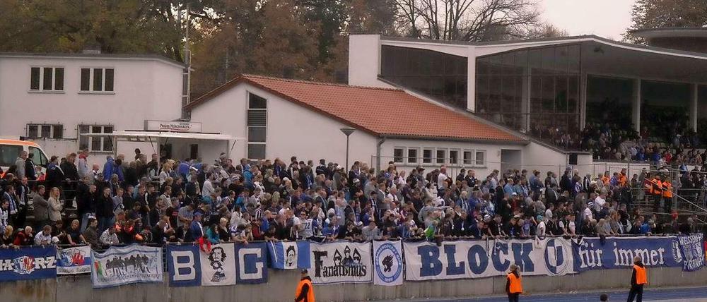 Bock auf Wurst: Der Magdeburger Block im Stadion Lichterfelde.