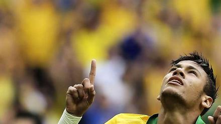 Wie Kaka. Der Jubel des brasilianischen Ausnahmestürmers Neymar erinnert an seinen Vorgänger.