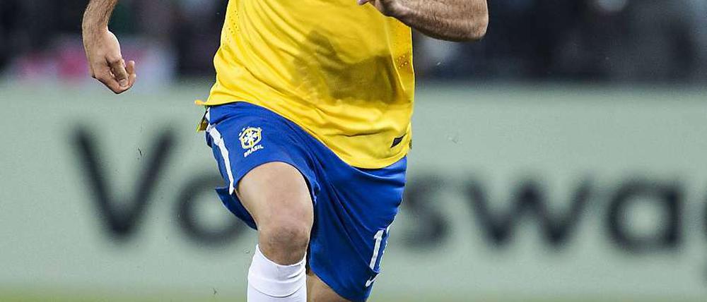 Diego Costa in einem seiner zwei Länderspiele für Brasilien.