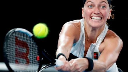 Mit viel Energie. Petra Kvitova schlägt Danielle Collins und darf nun um den ersten Grand-Slam-Titel des Jahres spielen.