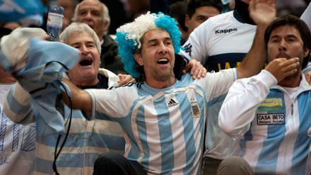 Argentinische Fans freuen sich auf Russland.