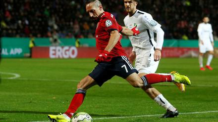 Für Franck Ribery und die Bayern war es kein Spaziergang beim Viertligisten.