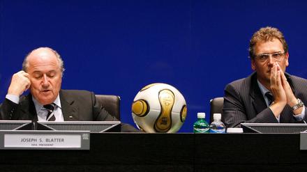 Fifa-Präsident Joseph S. Blatter und Jerome Valcke (r.).