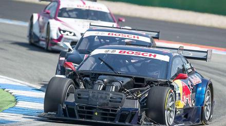 Mehr Action: Der Schwede Mattias Ekström vom Audi Sport Team Abt Sportsline fuhr zwischenzeitlich ohne Motorhaube.