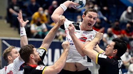 Die Norweger um Spielmacher Sander Sagosen waren für die deutschen Handballer nur schwer zu stoppen.