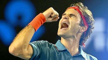 Revanche geglückt. Im vergangenen Jahr war Roger Federer gegen Andy Murray bei den Australian Open noch ausgeschieden.