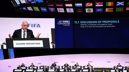 Der Mann bleibt mächtig. Fifa-Präsident Gianni Infantino nach seiner Wahl. 