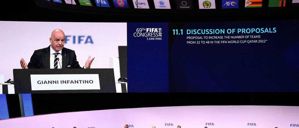 Der Mann bleibt mächtig. Fifa-Präsident Gianni Infantino nach seiner Wahl. 