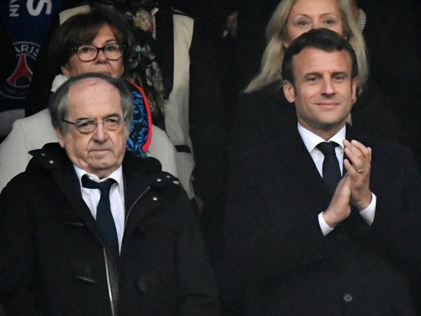 Präsidententreffen. Noël Le Graët (l.) ist für den französischen Fußball zuständig, Emmanuel Macron fürs ganze Land.