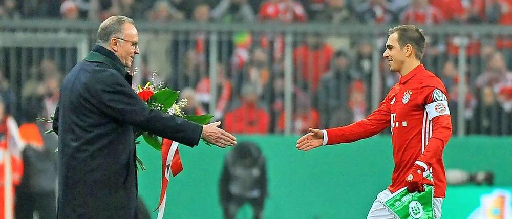 Der Abschied naht. Philipp Lahm (rechts) will seine aktive Karriere nach dieser Saison beenden.