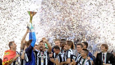 Die üblichen Verdächtigen. Juventus Turin jubelte in Italien.