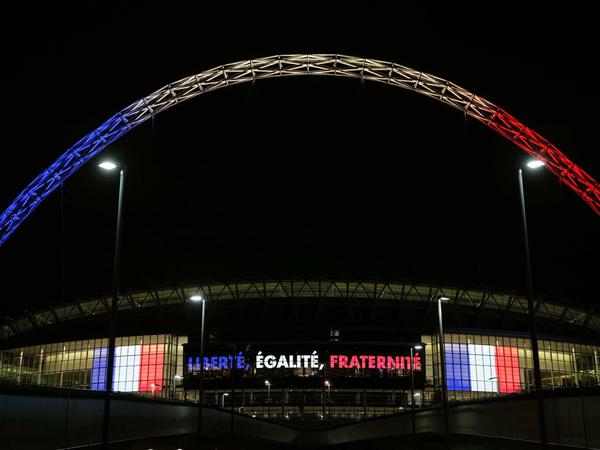Das Motto für das Freundschaftsspiel zwischen Frankreich und England im Wembley: "Liberte, Egalite, Fraternite."