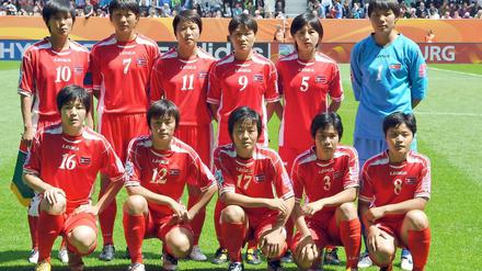 Das Team Nordkoreas vor dem Doping-Skandal.