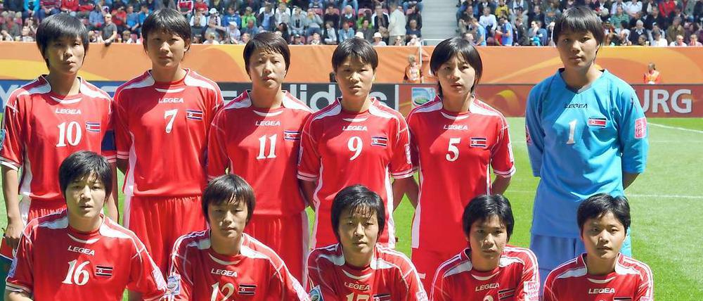 Das Team Nordkoreas vor dem Doping-Skandal.