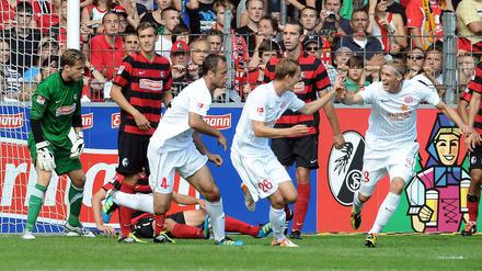 Marcel Risse (r.) brachte Mainz 05 mit seinem Treffer zum 1:0 auf die Siegerstraße.
