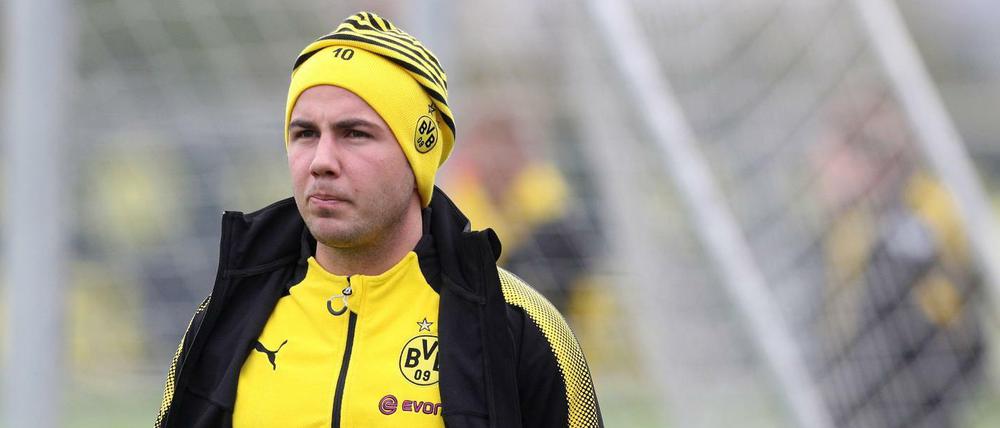 Mario Götze am Donnerstag beim Mannschaftstraining von Borussia Dortmund.
