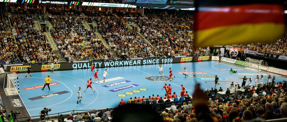Euphorie in der Halle. Die deutschen Handballer während der WM-Vorrunde in Berlin.