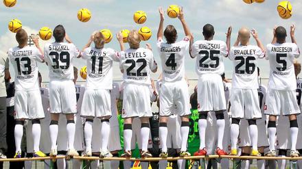 Bald wieder auf dem Bundesligarasen: die Mannschaft von Borussia Mönchengladbach. 