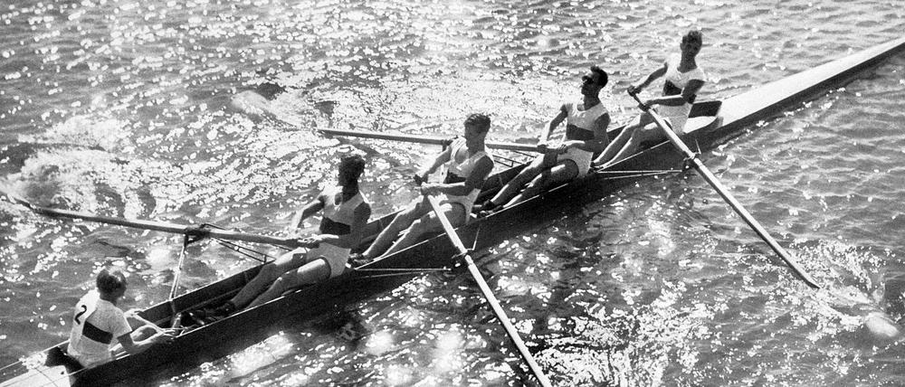 Hans Eller, Horst Hoeck, Walter Meyer, Joachim Spremberg, Carlheinz Neumann gewannen in Los Angeles 1932 Gold.