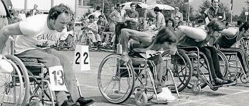 1972 in Heidelberg wurden noch andere Rollstühle benutzt