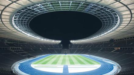Warten auf Union. Das Olympiastadion stünde für eine Austragung des Heimspiels der Köpenicker gegen Hertha BSC bereit.