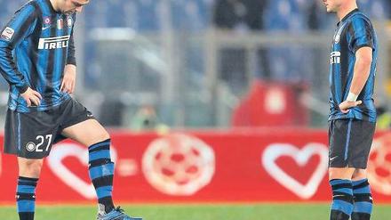 Der Ball ruht. Auch Inter Mailands Spieler wollen streiken. Foto: Reuters