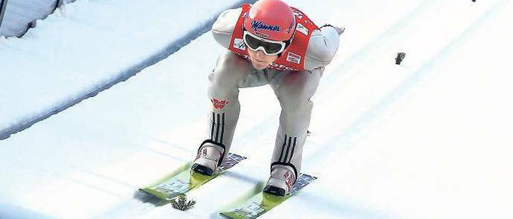 Vor dem Sprung. Skispringer Severin Freund ist die fast einzige deutsche Medaillenhoffnung bei der WM. 