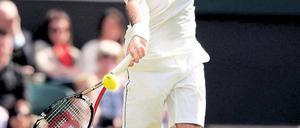 Roger Federer fehlt in Wimbledon noch ein Turniersieg, um mit Rekordhalter Pete Sampras gleichzuziehen. 
