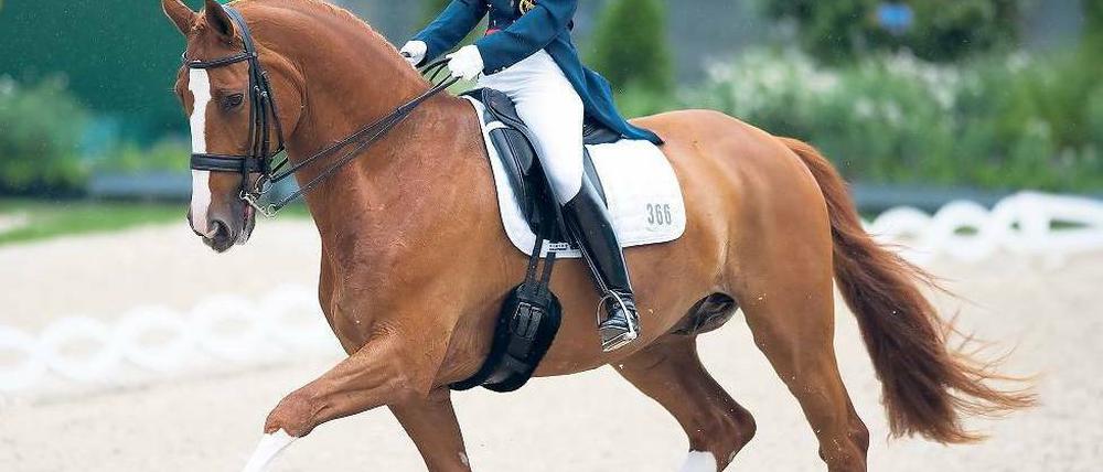 Harmonie beim Reiten. Laura Bechtolsheimer und ihr Pferd Mistral Hojris stehen für pferdegerechten Spitzensport. Am Samstag kamen sie beim Chio in Aachen nur auf Rang vier. Foto: dpa