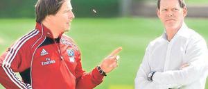 Das Machtzentrum. Beim HSV haben jetzt Sportdirektor Frank Arnesen (r.) und Trainer Michael Oenning das Sagen. 
