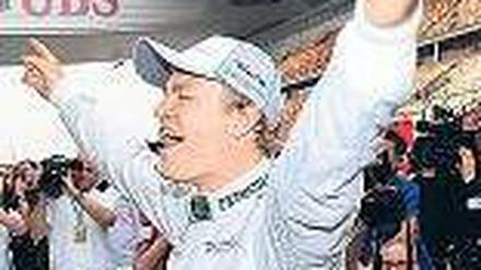 Oben für den Moment. Nico Rosberg gewinnt in Schanghai. Foto: dapd