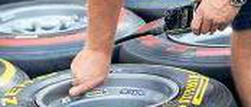 Futter für Superhirne. Viele Teams kommen mit den Reifen nicht zurecht. Foto: AFP