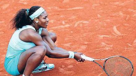 Krampf im Gehirn. Serena Williams zeigte Nerven und schied bei ihrem 47. Grand-Slam-Turnier erstmals in der ersten Runde aus. Foto: dpa