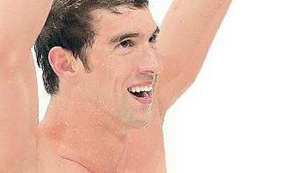 Jubeln kann ich immer noch. Michael Phelps freut sich über seine olympische Medaille Nummer 19. Foto: dapd