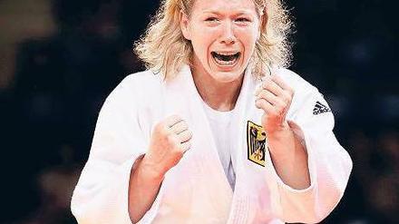 Zum Lachweinen. Kerstin Thiele zog als Debütantin sensationell ins olympische Judo-Finale ein. 