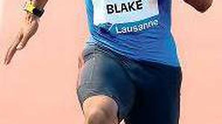 Ein Stück Zukunft. Yohan Blake bei seinem sensationellen Lauf in Lausanne. Foto: dpa
