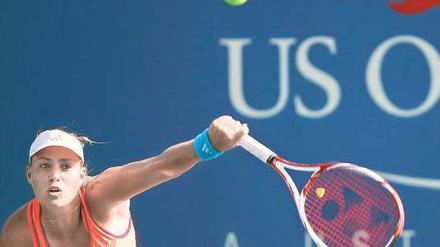 Aufschlag in New York. Kerber kam letztes Jahr ins Halbfinale der US Open. 